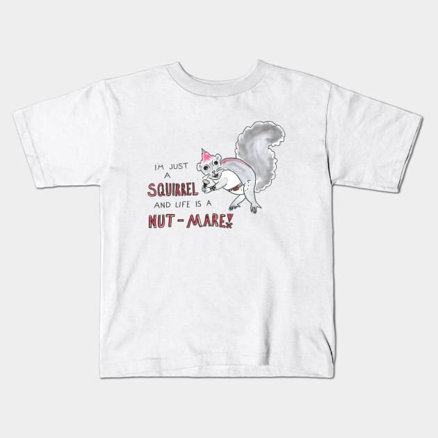 I'm Just a Squirrel Kids T-Shirt by wizardkitten